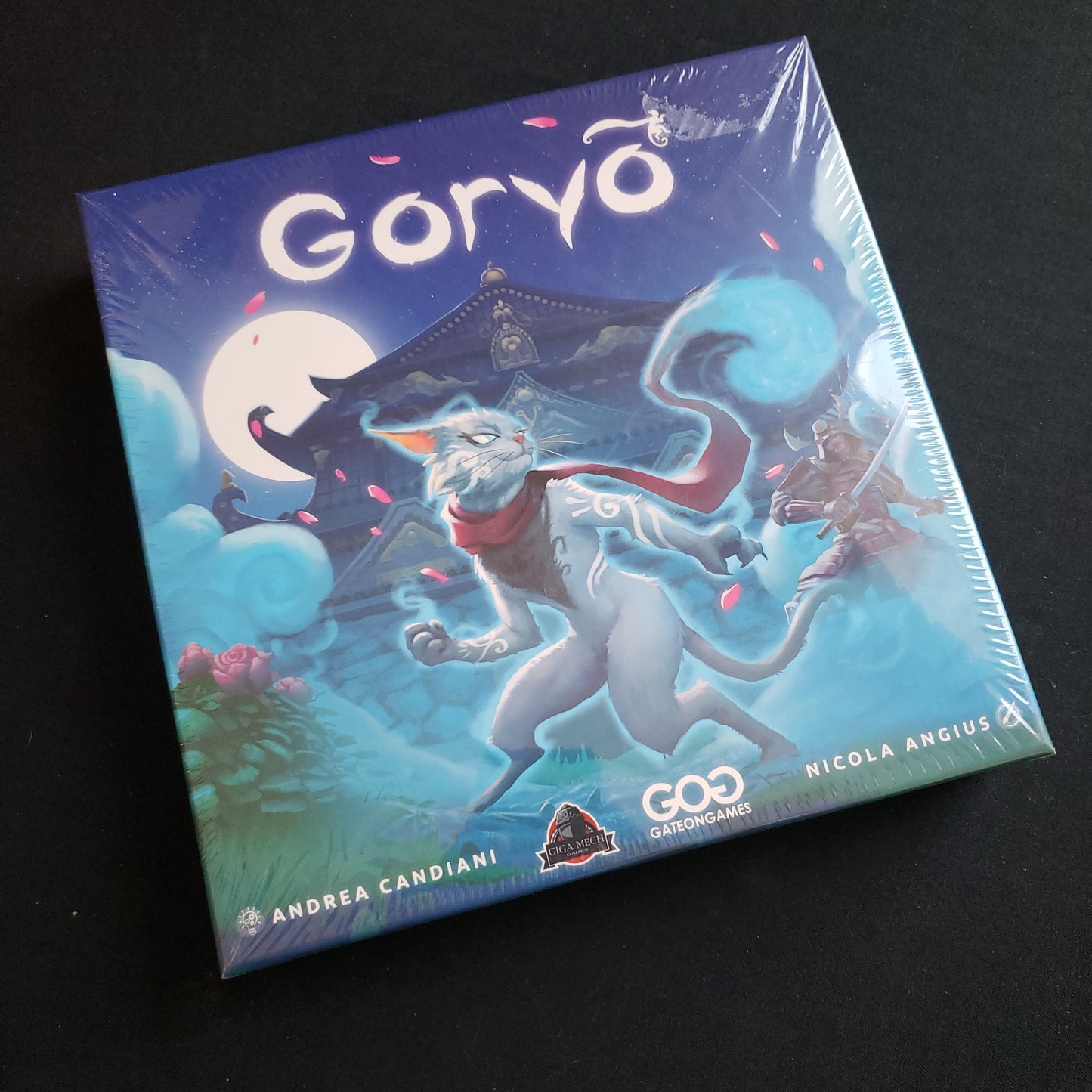 Image shows the front cover of the box of the Goryo board game