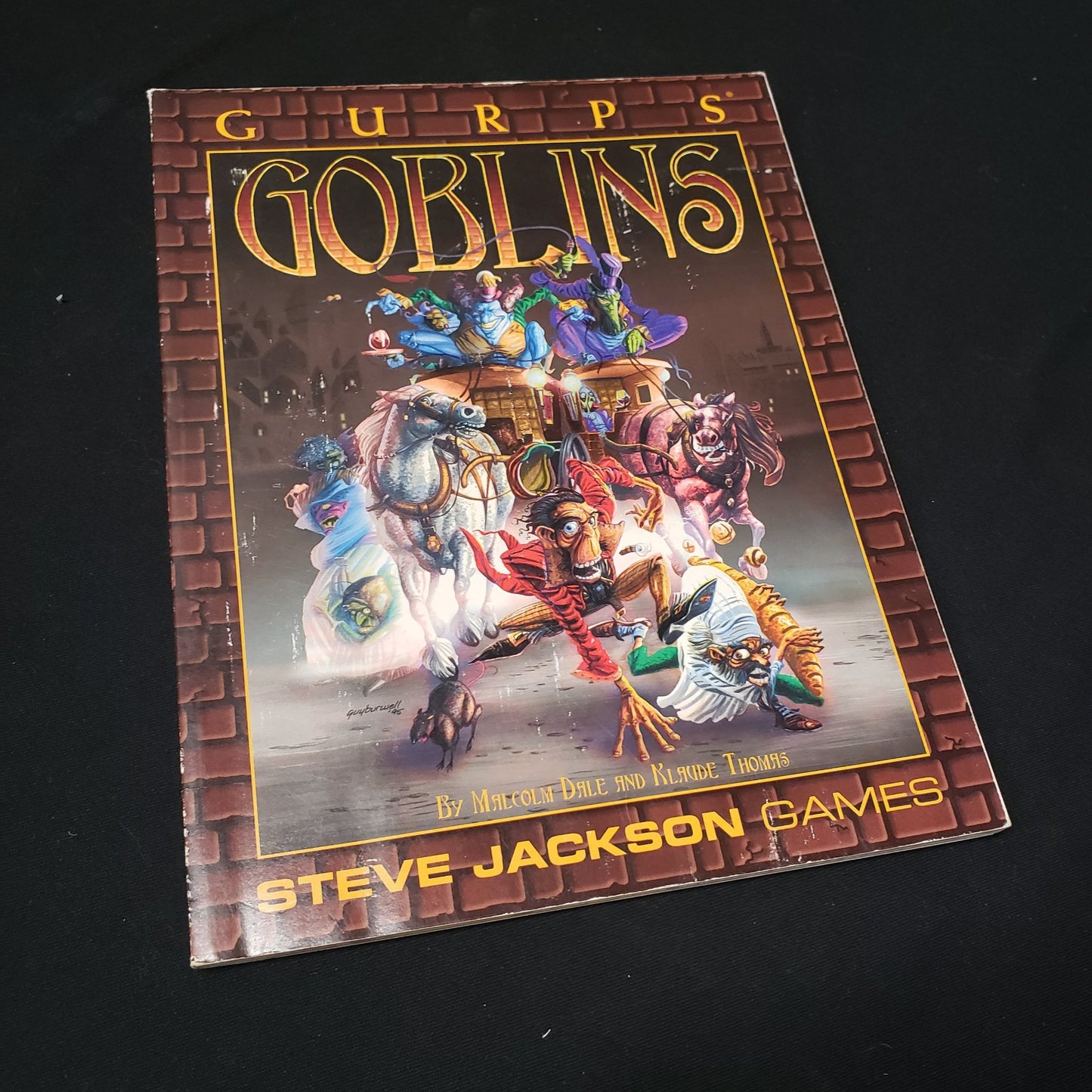Image shows the front cover of the GURPS Goblins roleplaying game book