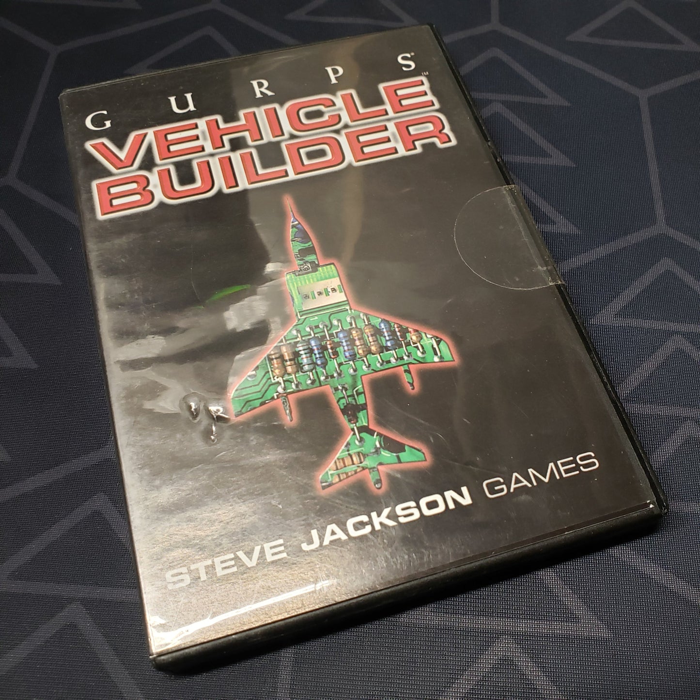 Image shows the front of the case of the GURPS Vehicle Builder on CD-ROM