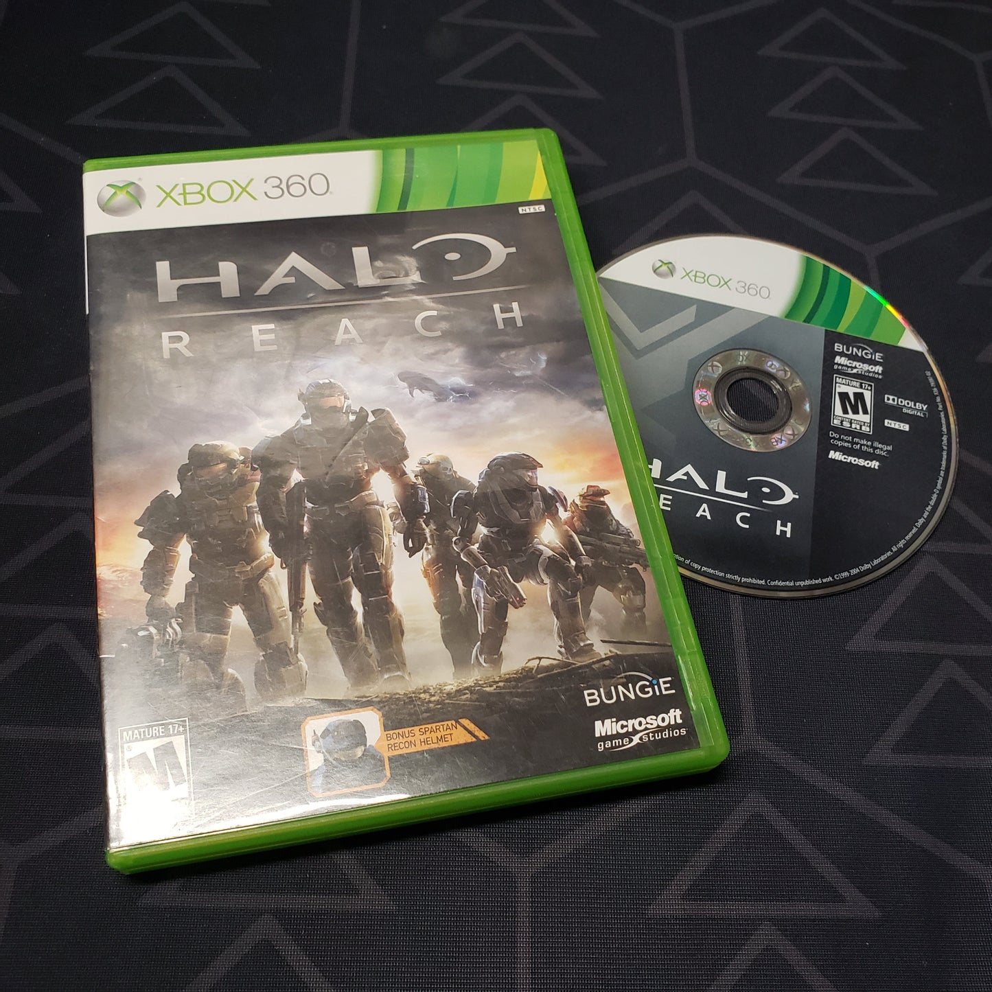 Image shows the case and disc for the video game Halo Reach for Xbox 360