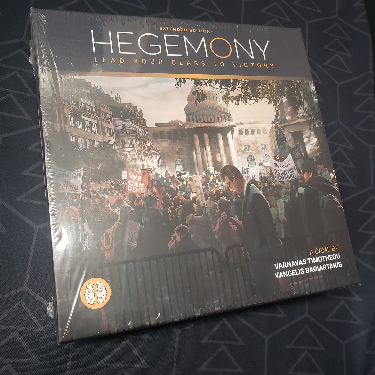 Image shows the front cover of the box for the Hegemony: Lead Your Class to Victory board game