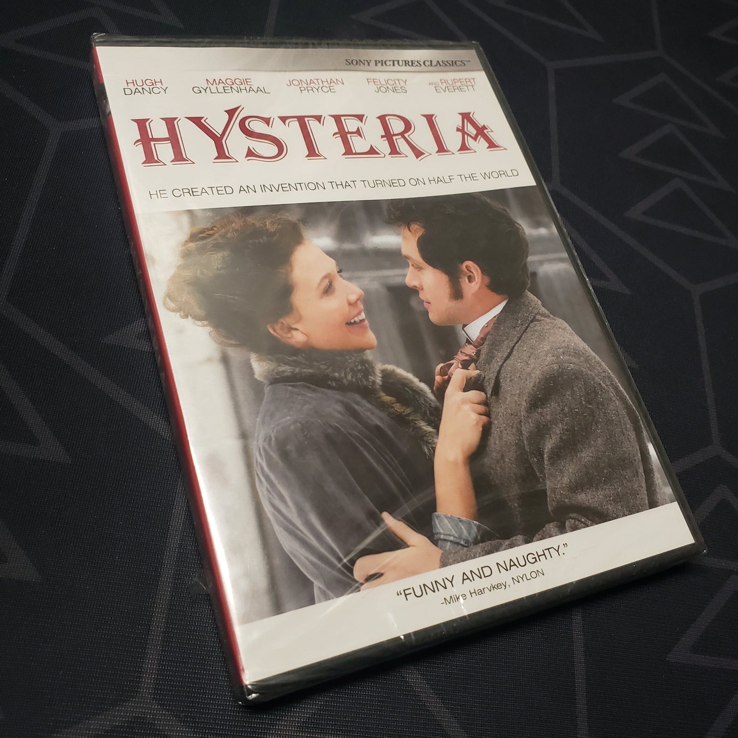 Image shows the front of the case for the movie Hysteria on DVD