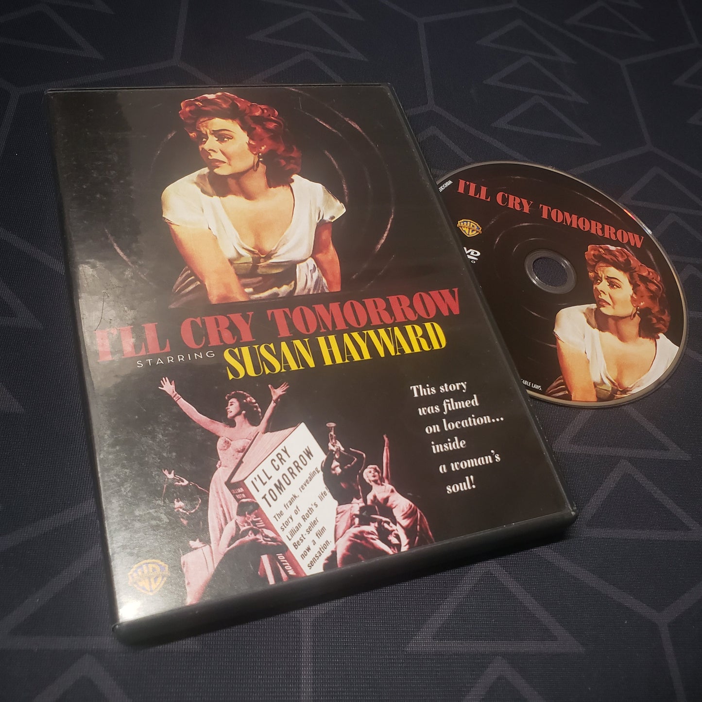 Image shows the case & disc for the movie I'll Cry Tomorrow on DVD