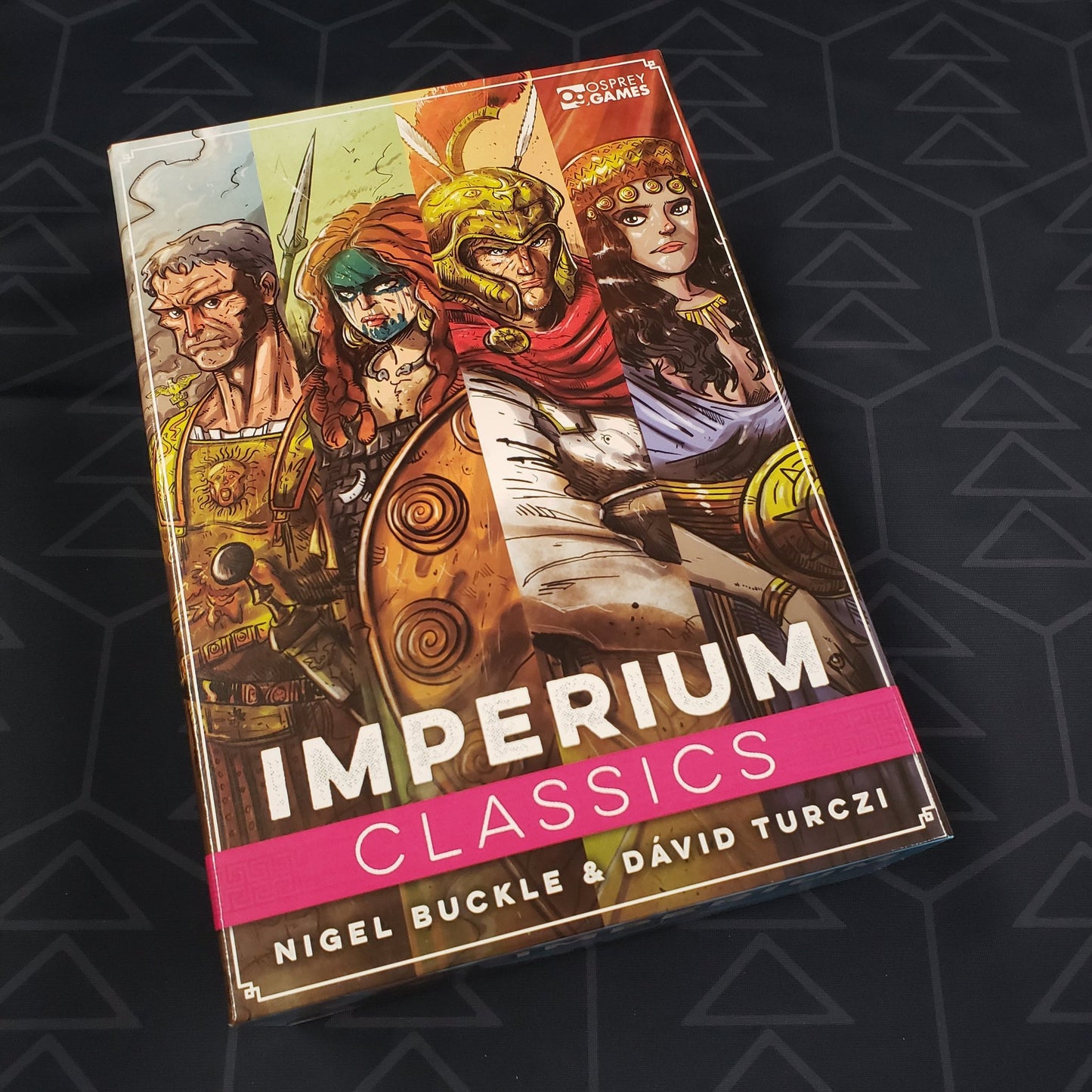 Image shows the front cover of the box of the Imperium: Classics board game