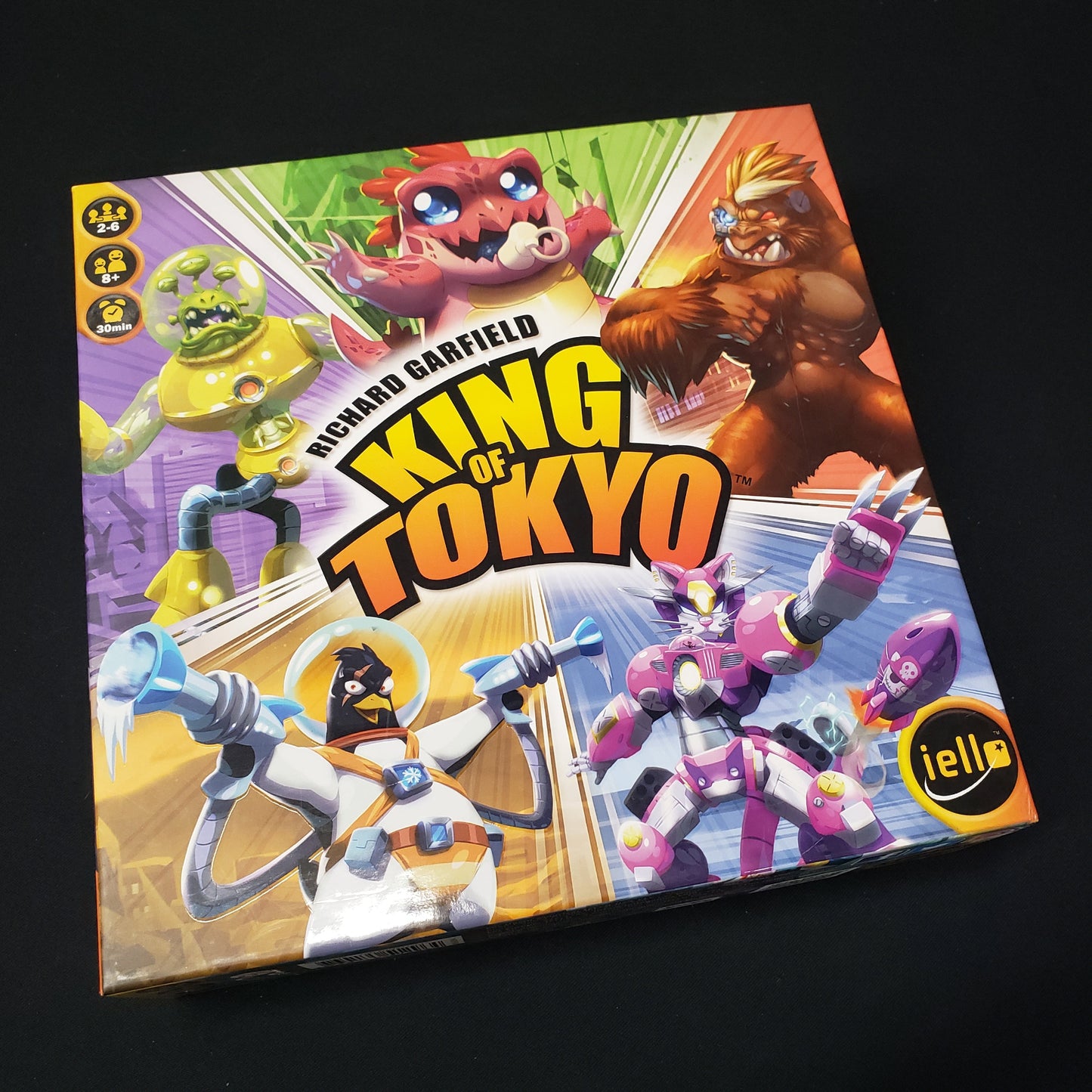 Image shows the front cover of the box of the King of Tokyo board game