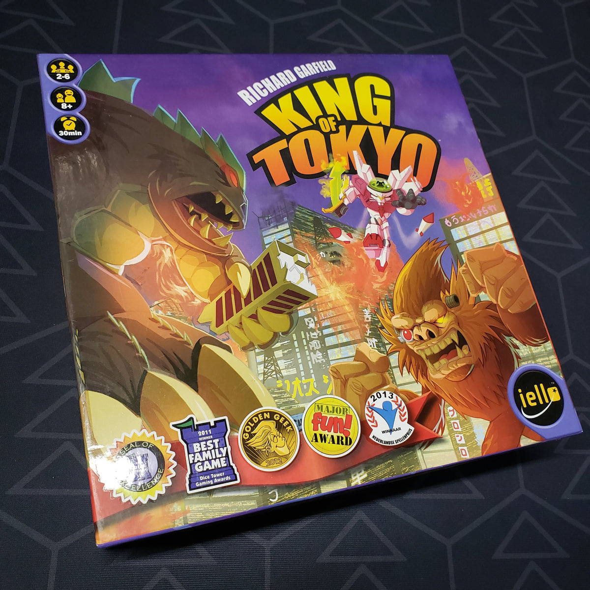 Image shows the front cover of the box of the King of Tokyo board game
