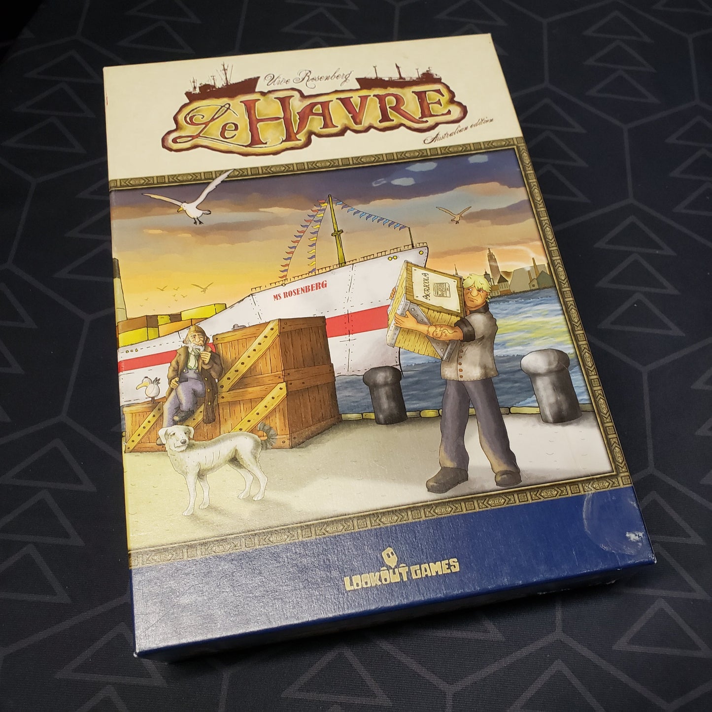 Image shows the front cover of the box for the Le Havre board game