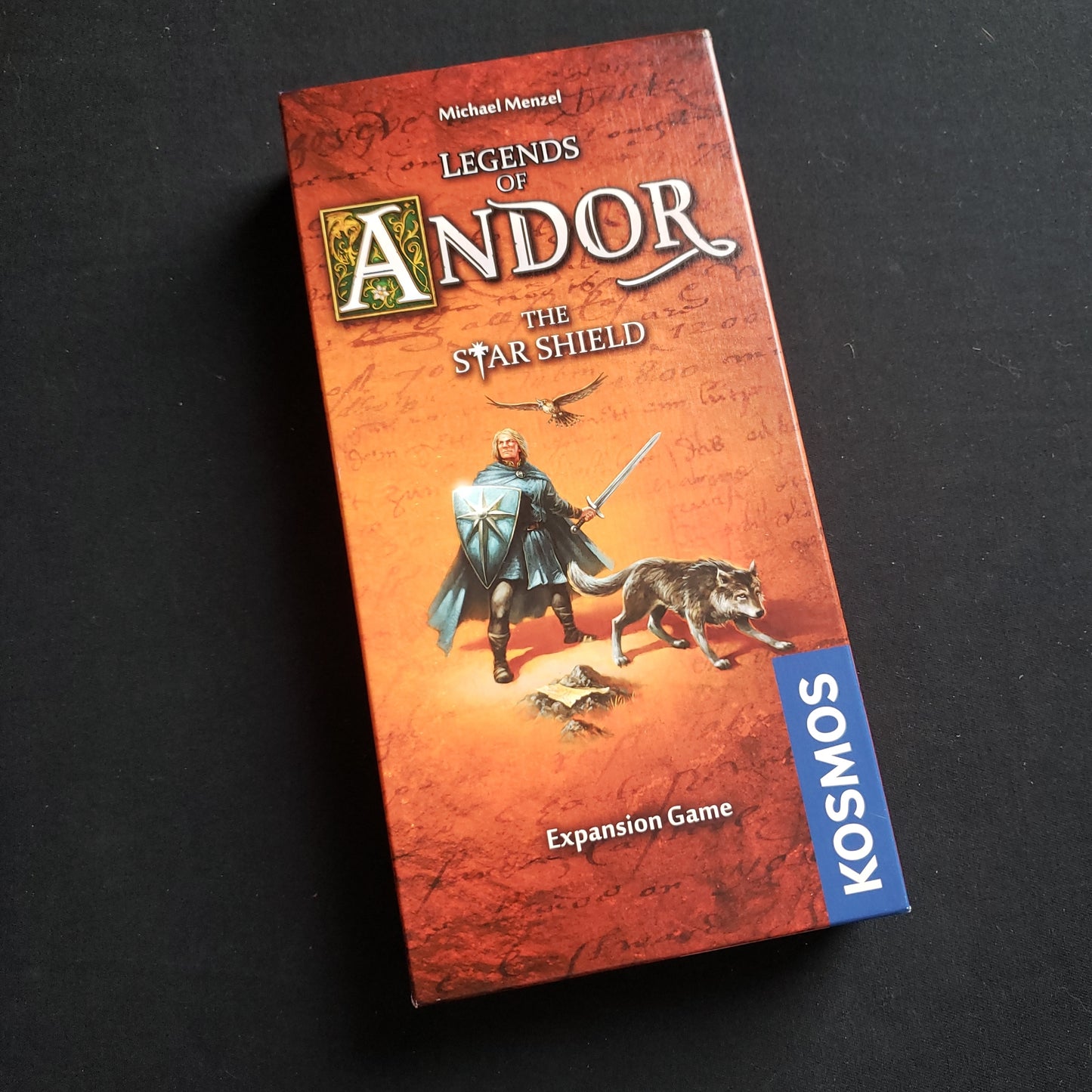 Image shows the front cover of the box of the Star Shield expansion for the Legends of Andor board game