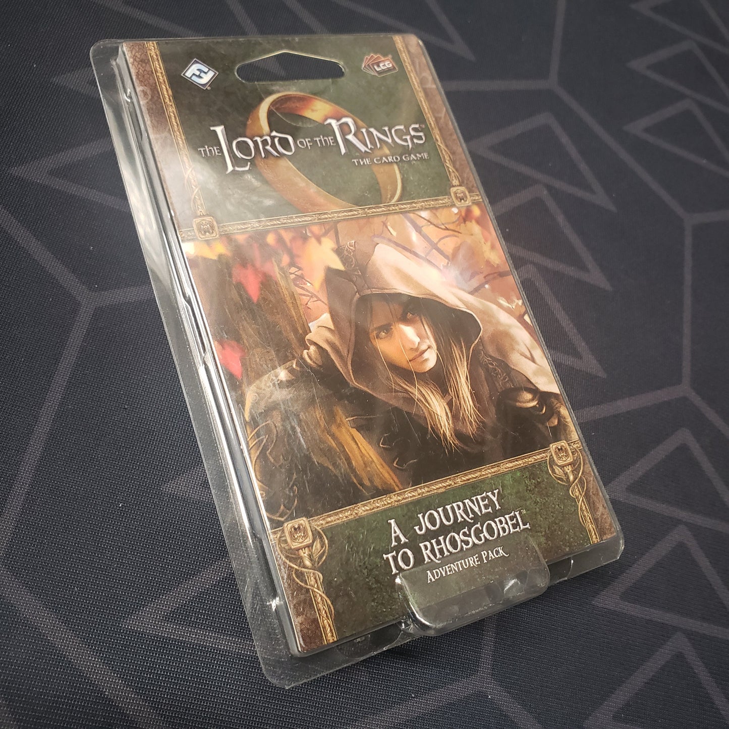 Image shows the front of the package for the Journey to Rhosgobel Adventure Pack for the Lord of the Rings card game