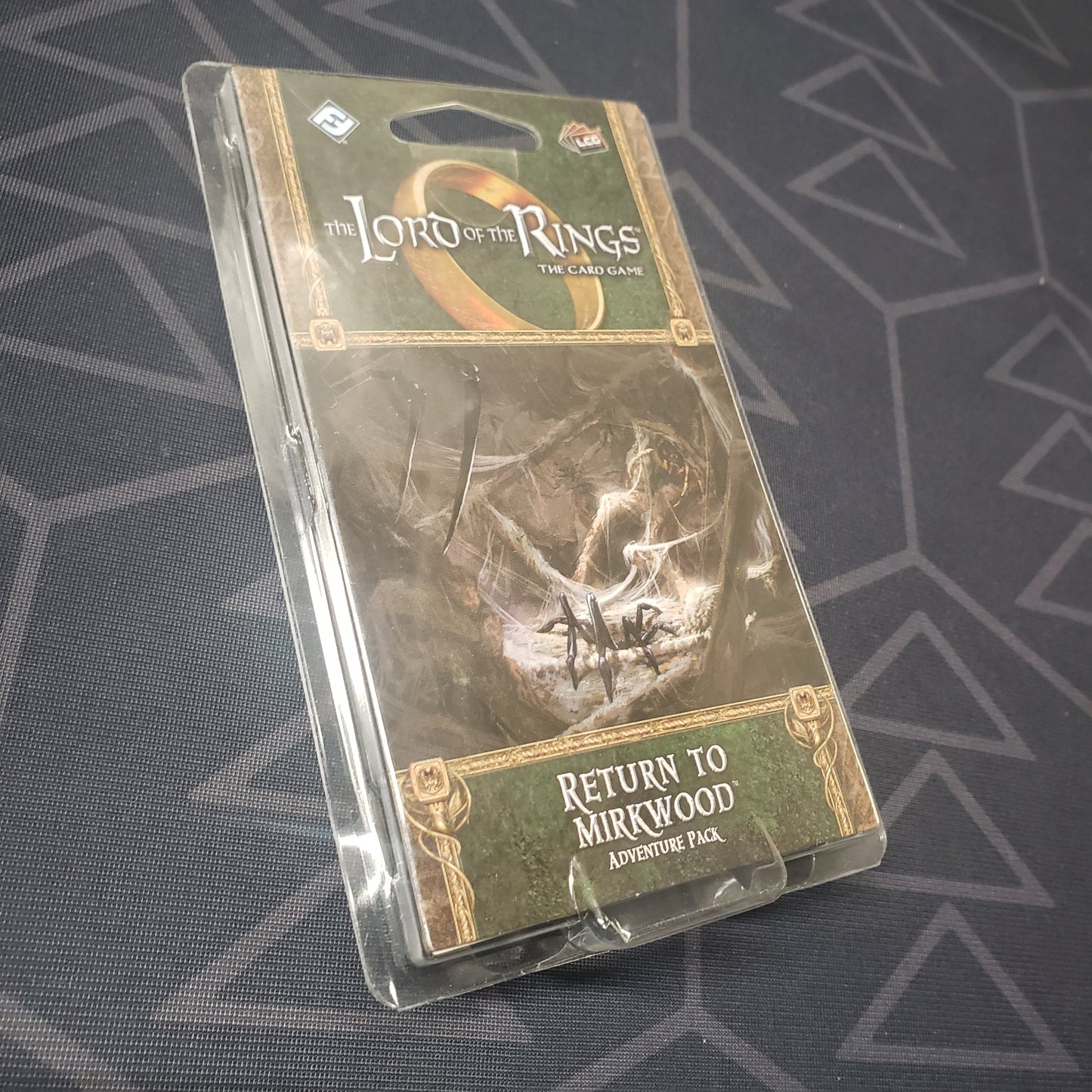 Image shows the front of the package for the Return to Mirkwood Adventure Pack for the Lord of the Rings card game