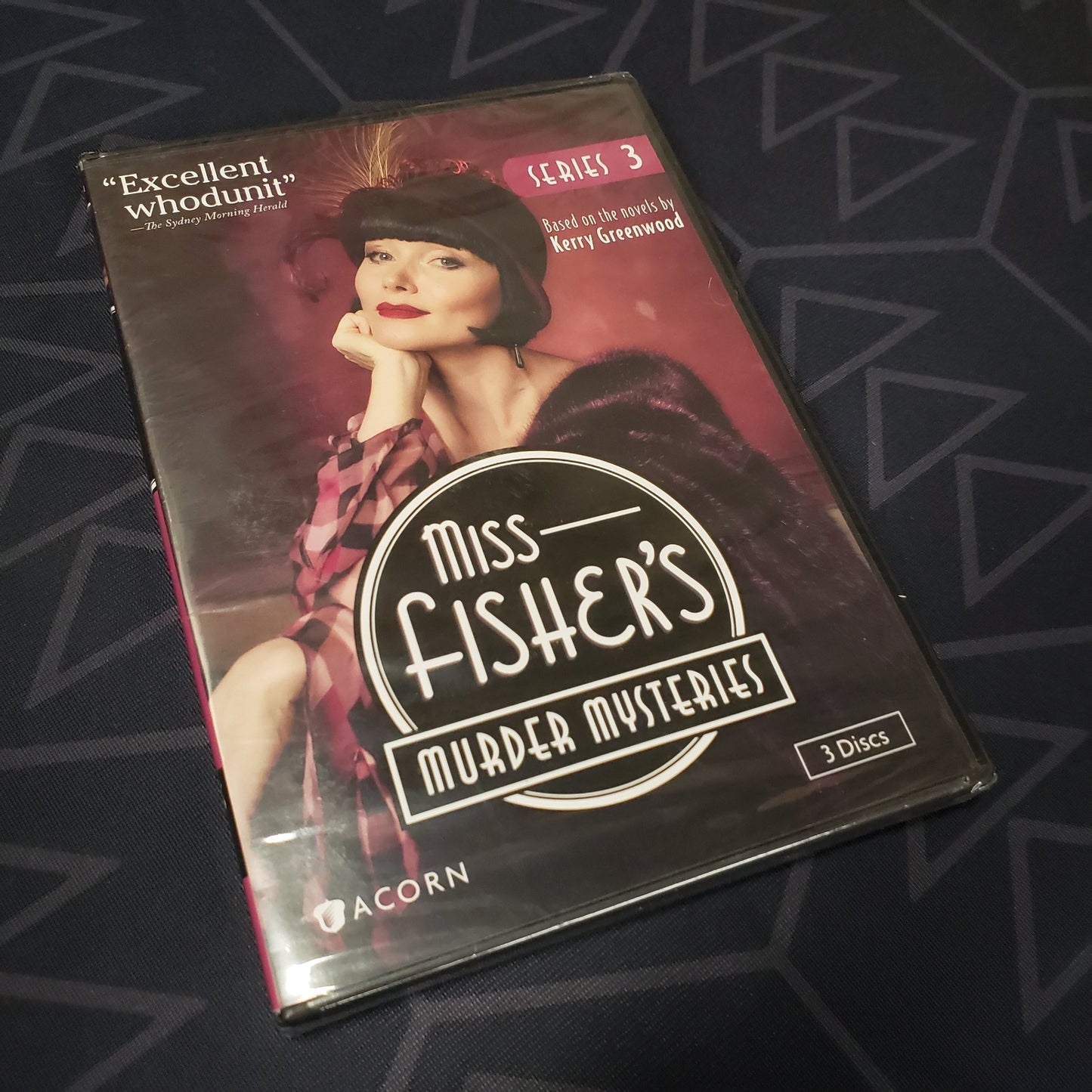 Image shows the front of the case for the third series of Miss Fisher's Murder Mysteries on DVD