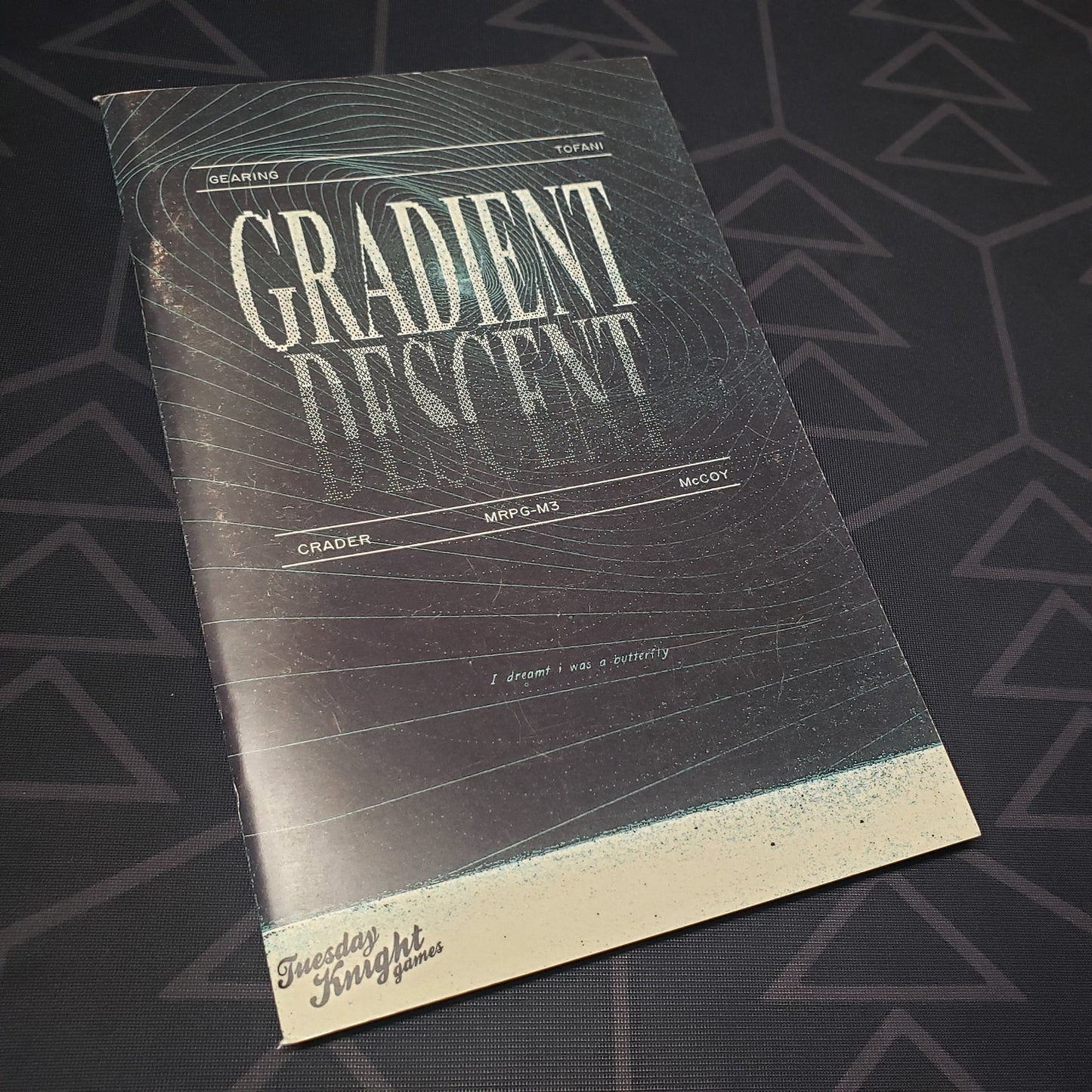 Image shows the front cover of the Gradient Descent book for the Mothership roleplaying game
