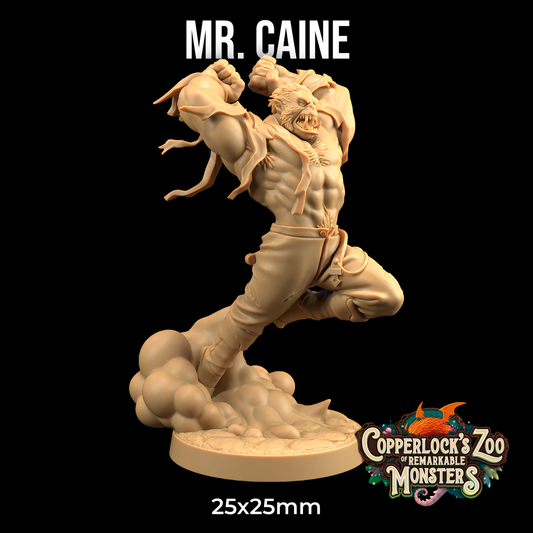 Image shows a 3D render of an orc fighter gaming miniature