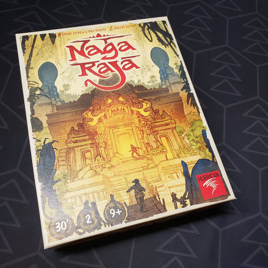 Image shows the front cover of the box for the Naga Raja board game