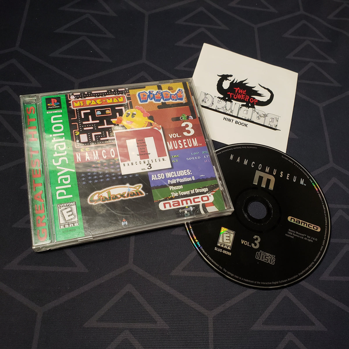 Image shows the case & disc for the video game Namco Museum Vol. 3 for Playstation 1