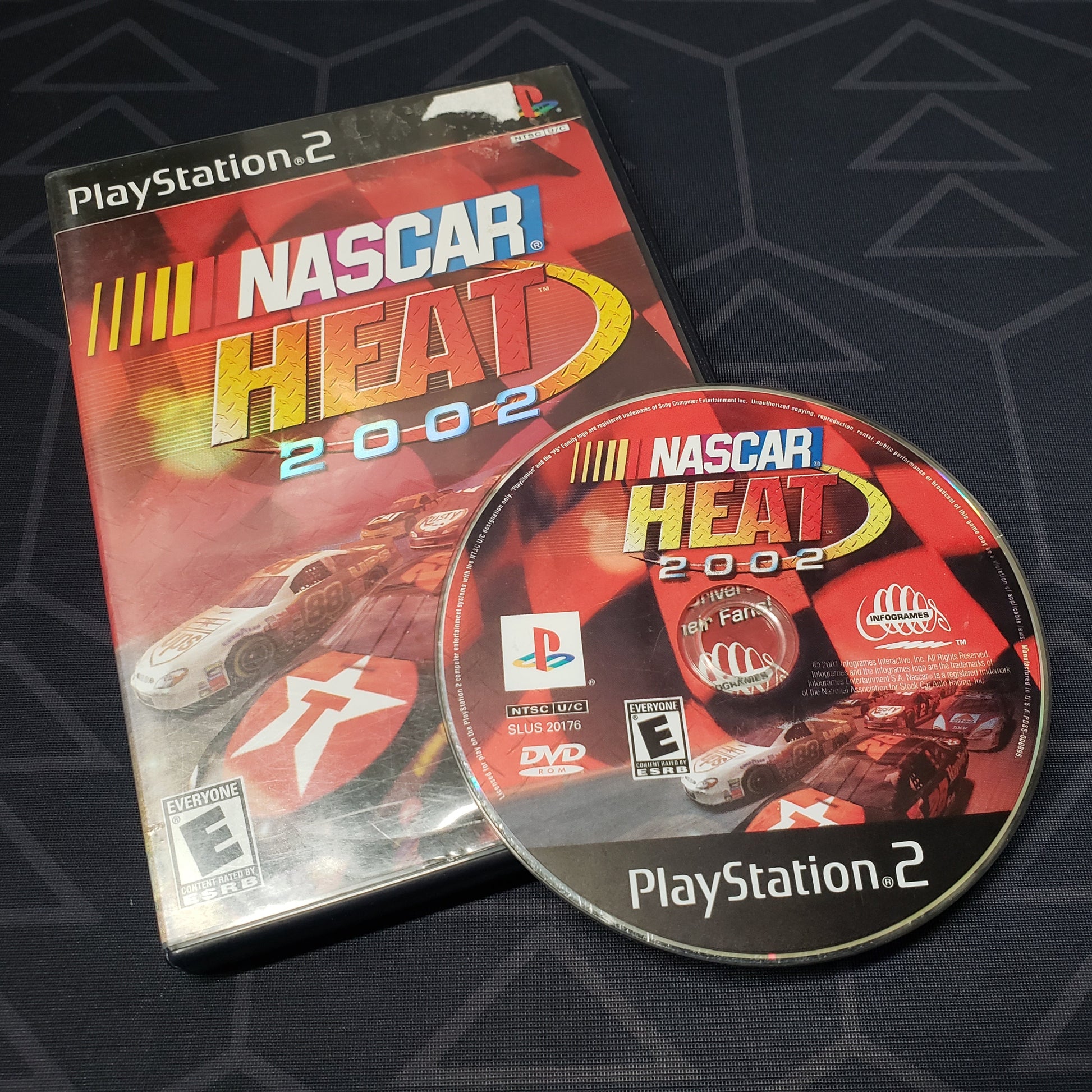 Image shows the case & disc for the video game NASCAR Heat 2002 for Playstation 2