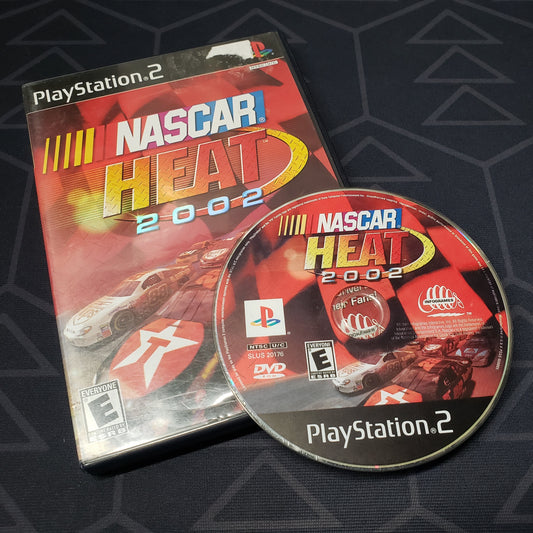 Image shows the case & disc for the video game NASCAR Heat 2002 for Playstation 2