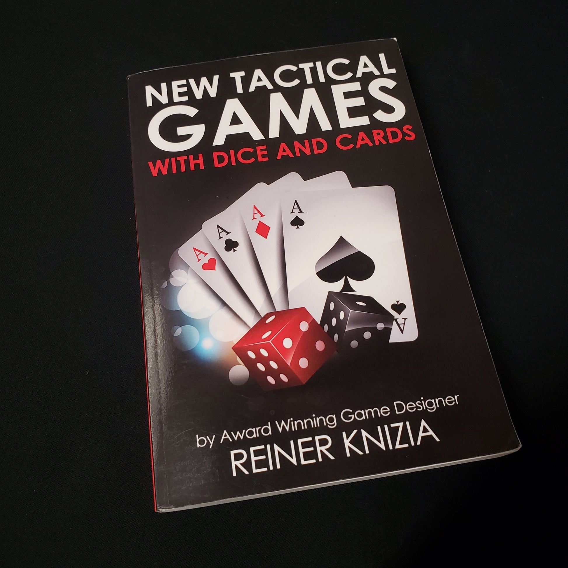 Image shows the front cover of the New Tactical Games with Dice and Cards gaming book