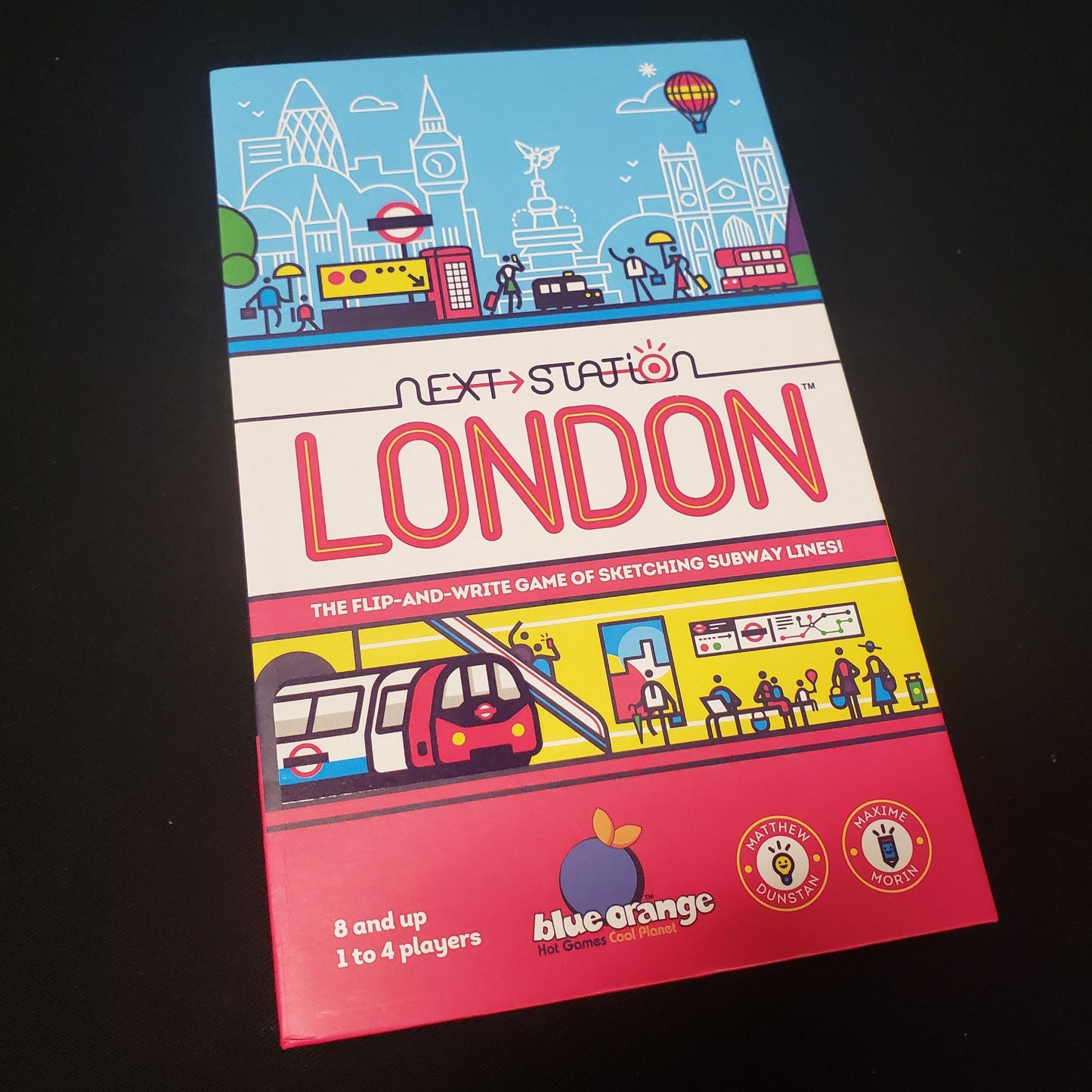 Image shows the front cover of the box of the Next Station: London board game