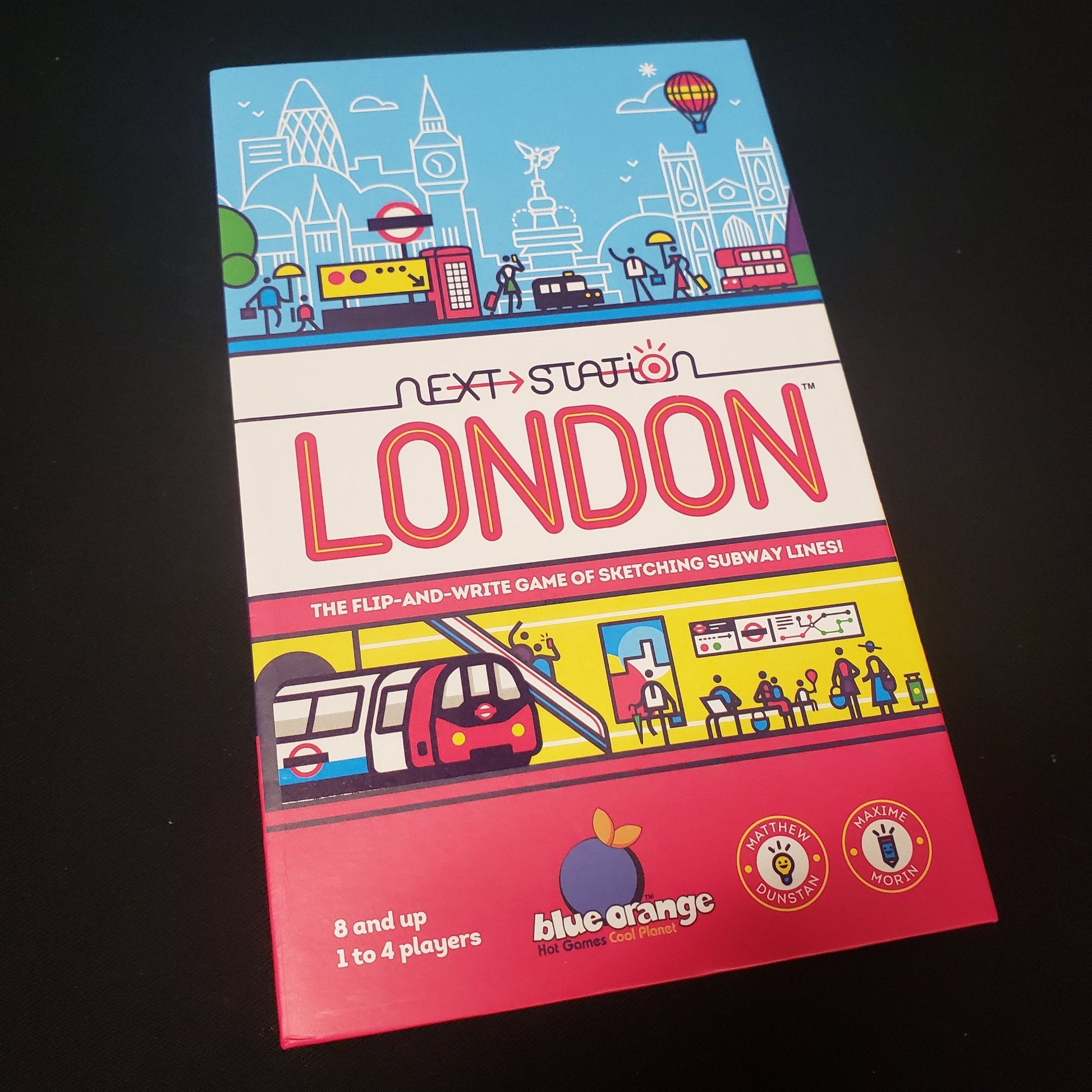 Image shows the front cover of the box of the Next Station: London board game