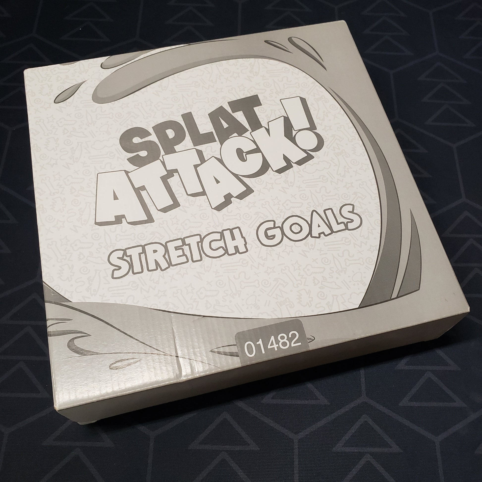 Image shows the front cover of the box of the Stretch Goals expansion for the board game Nickelodeon Splat Attack!