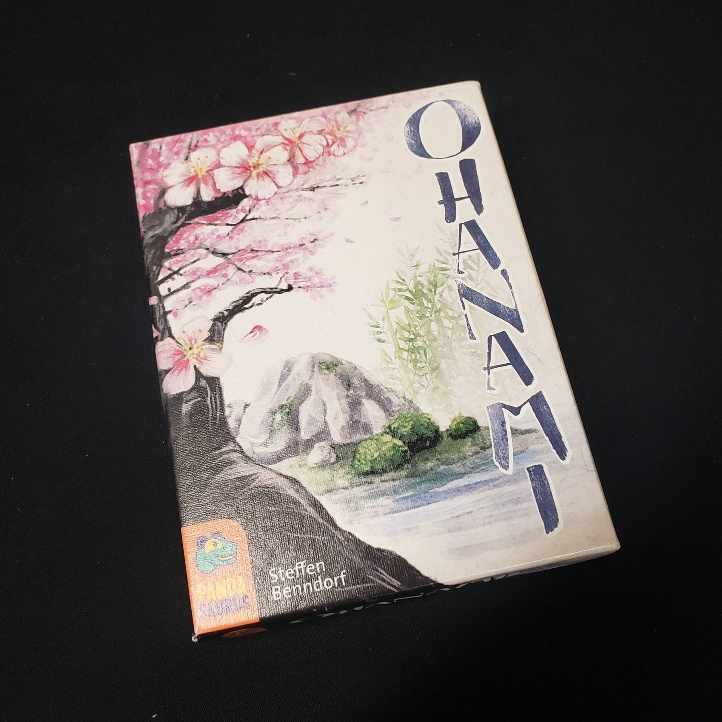 Image shows the front cover of the box of the Ohanami card game