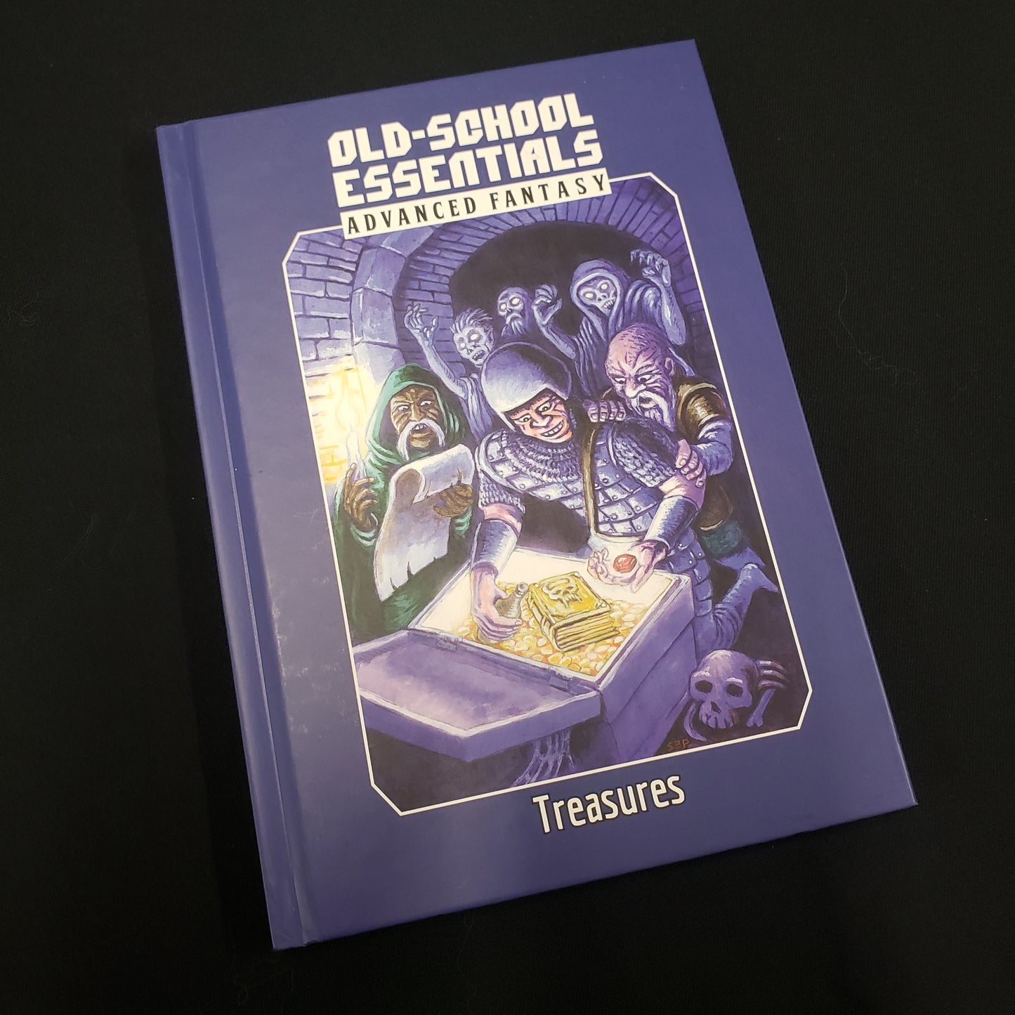 Image shows the front cover of the Treasures book for the Old-School Essentials roleplaying game