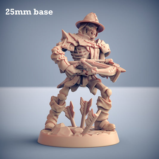 Image shows a 3D render or a skeleton warrior gaming miniature
