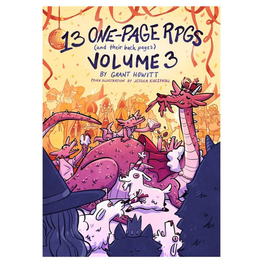 Image shows the front cover of the One Page Games: Volume 3 roleplaying game set