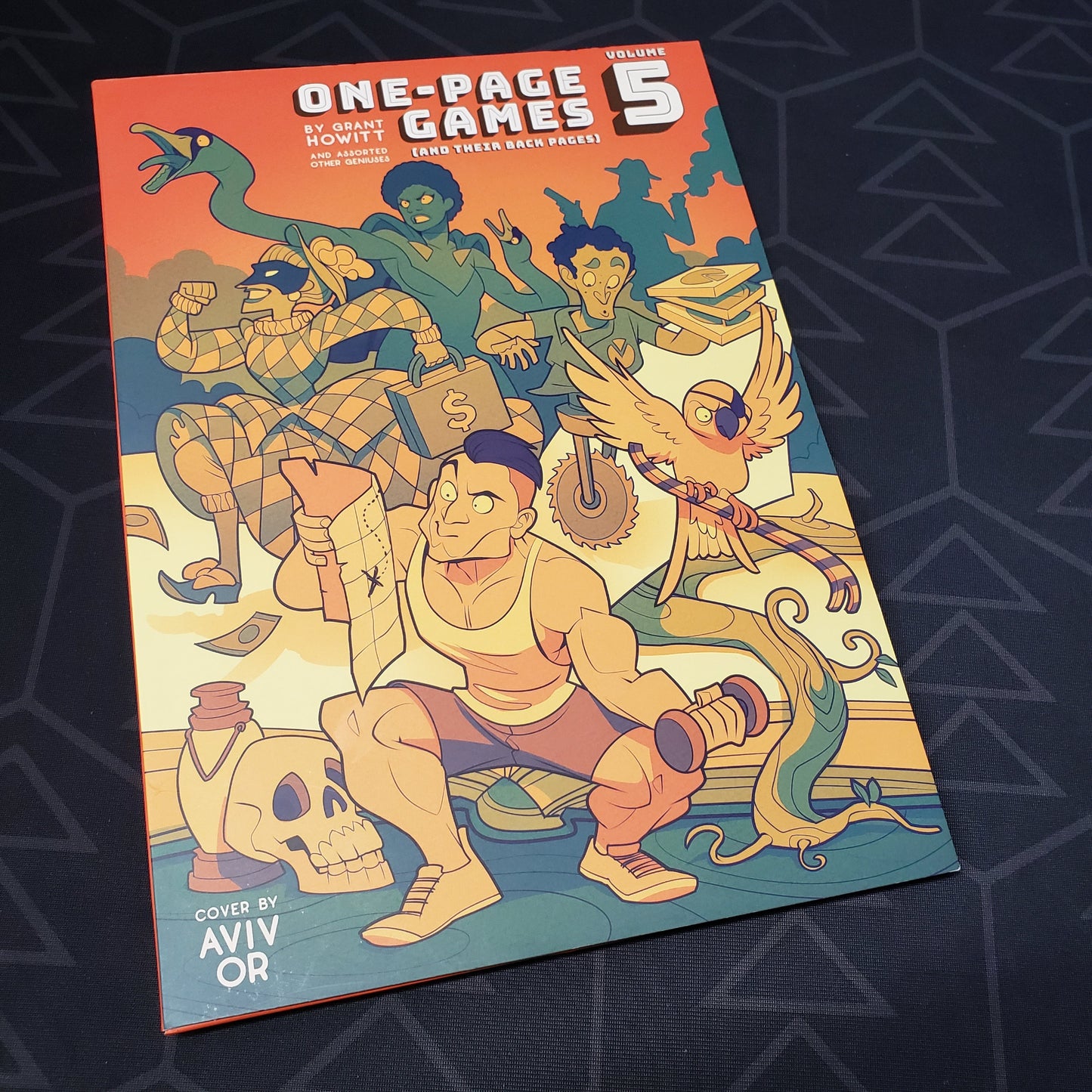Image shows the front cover of the One Page Games: Volume 5 roleplaying game set