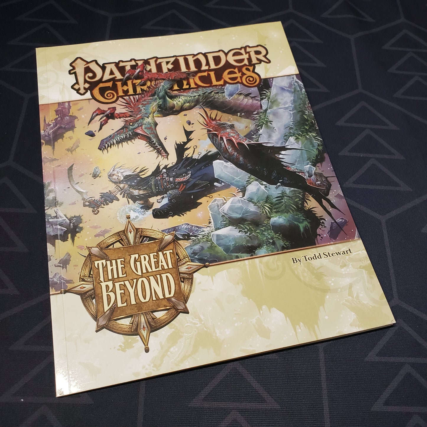 Image shows the front cover of the Chronicles: The Great Beyond book for the roleplaying game Pathfinder 1E