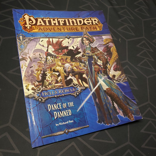 Image shows the front cover of the Hell's Rebels #3: Dance of the Damned book for the roleplaying game Pathfinder 1E