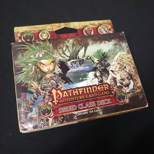 Image shows the front of the box of the Druid Class Deck for the Pathfinder Adventure Card Game