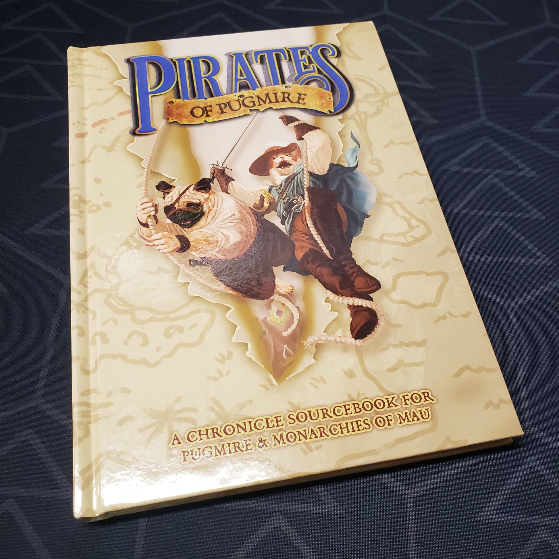 Image shows the front cover of the Pirates of Pugmire roleplaying game book