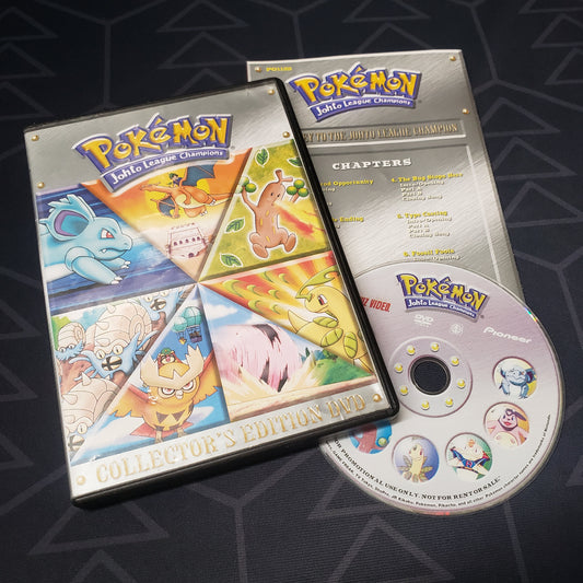 Image shows the case, insert & disc for the Journey to the Johto League Champion episode disc of the anime TV series Pokemon on DVD