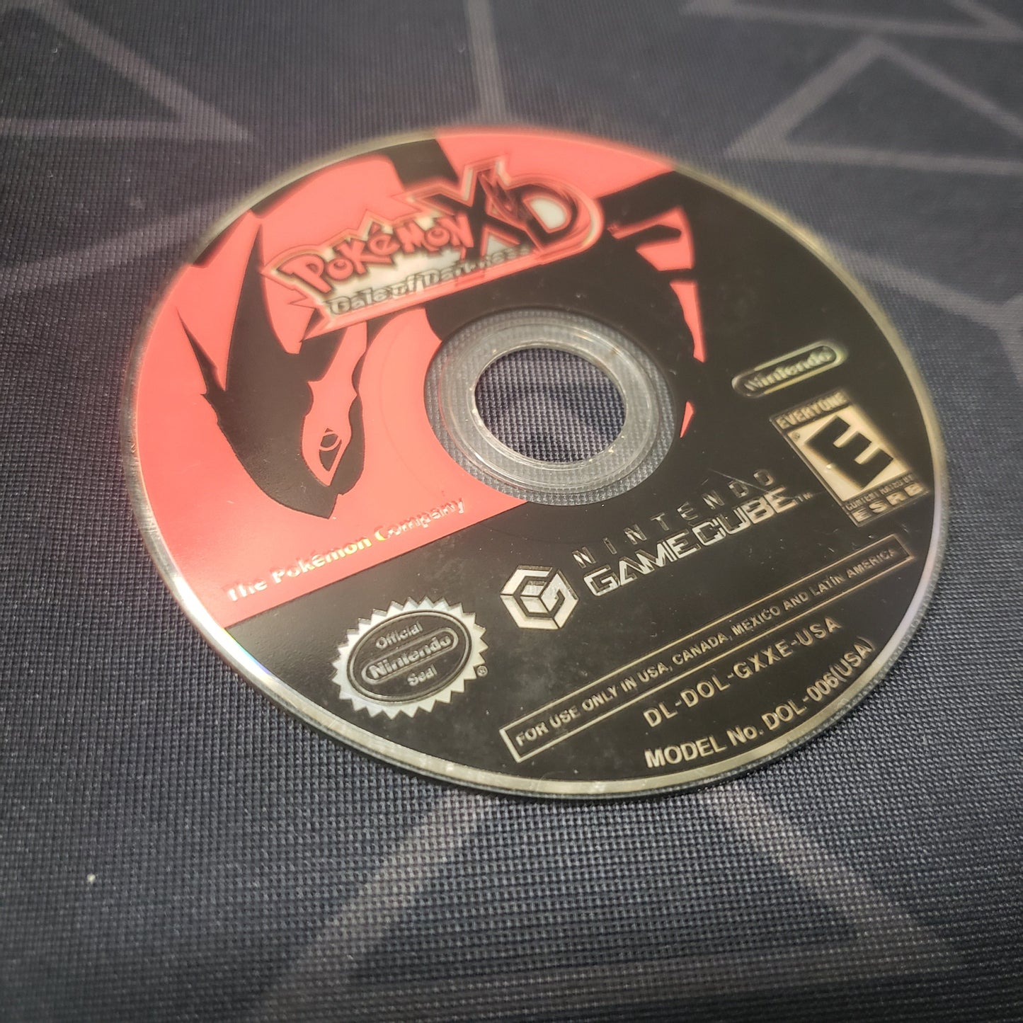 Image shows the label side of the disc for the video game Pokemon XD: Gale of Darkness for Nintendo GameCube