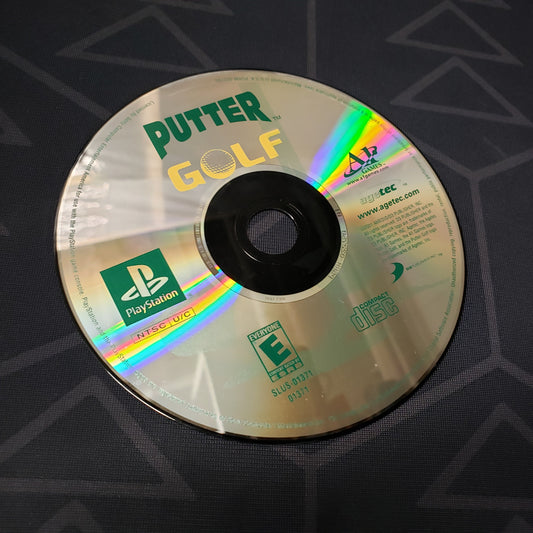 Image shows the label side of the game disc for the video game Putter Golf for Playstation 1