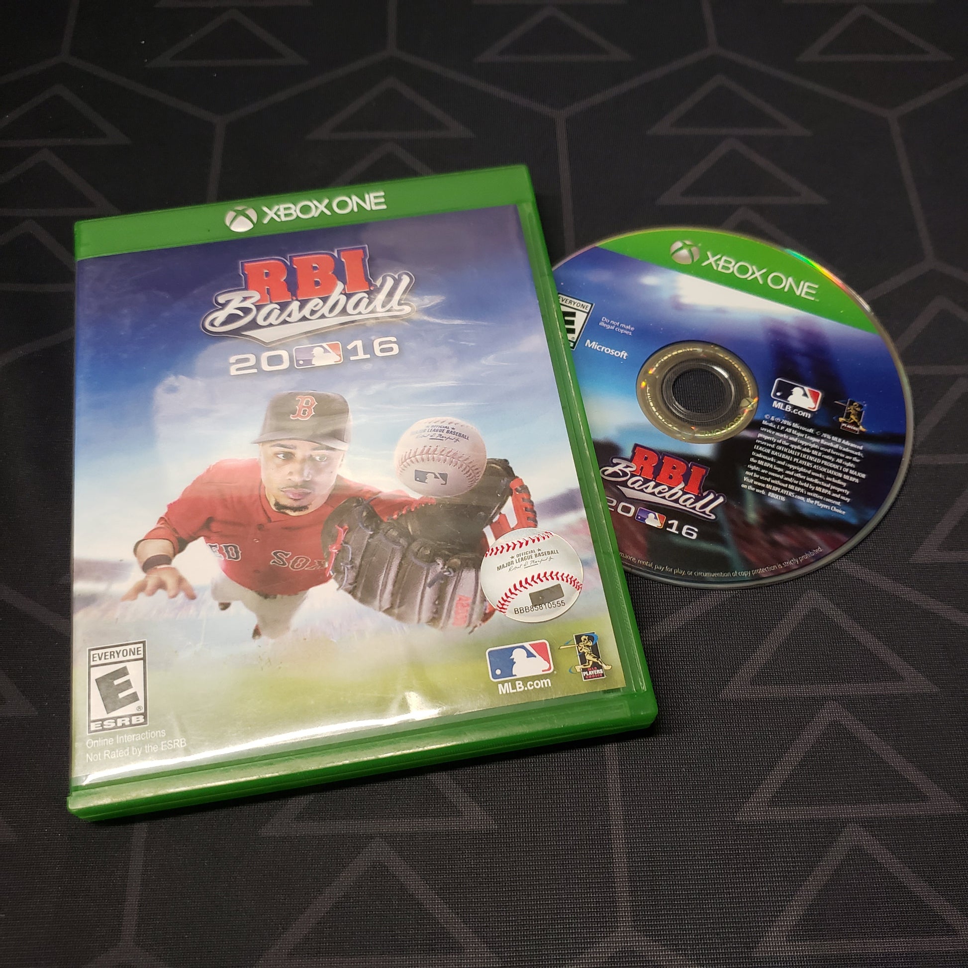Image shows the case and disc for the video game RBI Baseball 2016 for Xbox One