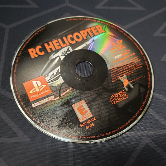 Image shows the label side of the game disc for the video game RC Helicopter for Playstation 1