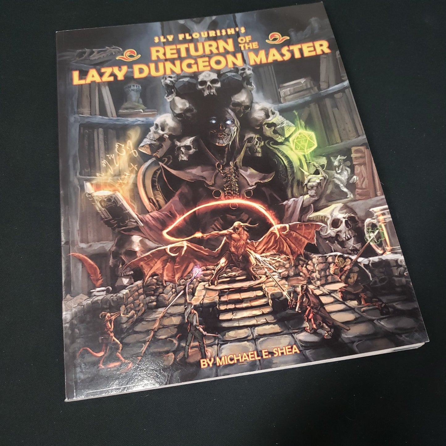 Image shows the front cover of the Return of the Lazy Dungeon Master roleplaying game book