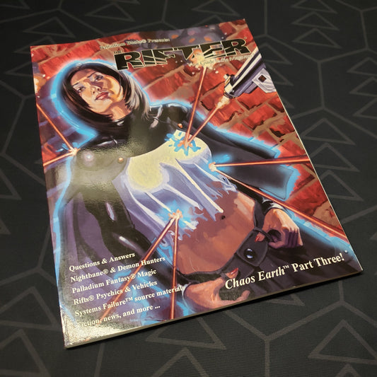 Image shows the front cover of The Rifter #19 book for the roleplaying game Rifts