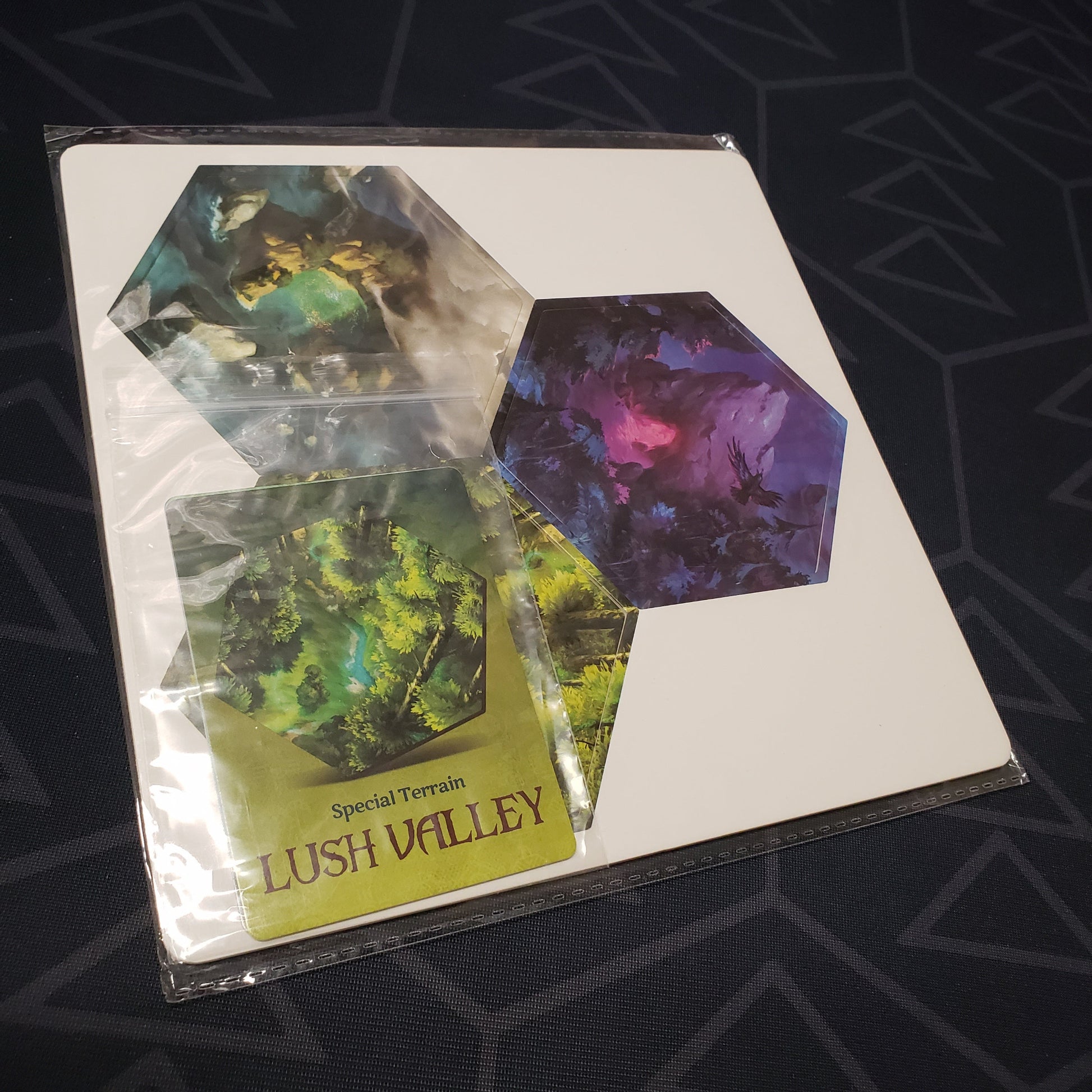 Image shows the front of the package of the Bonus Tiles promo expansion for the board game Rise of Tribes