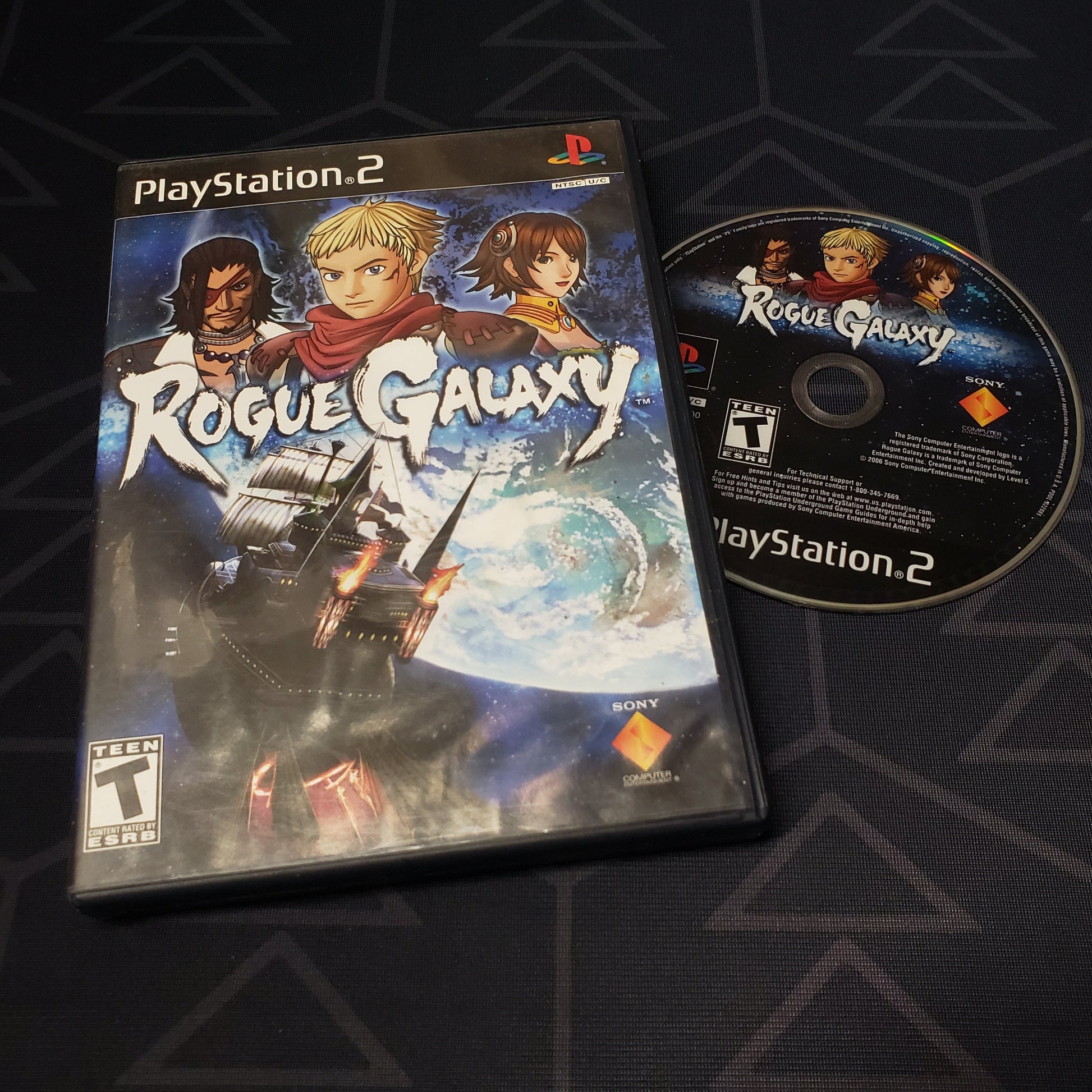 Image shows the case & disc for the video game Rogue Galaxy for Playstation 2