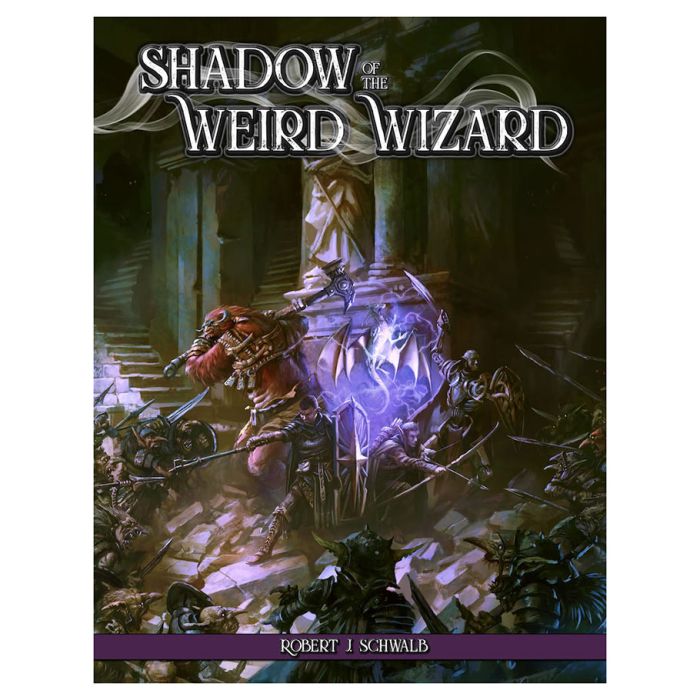 Image shows the front cover of the Shadow of the Weird Wizard roleplaying game book