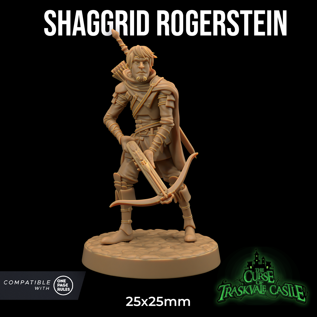 Image shows a 3D render of a human ranger gaming miniature