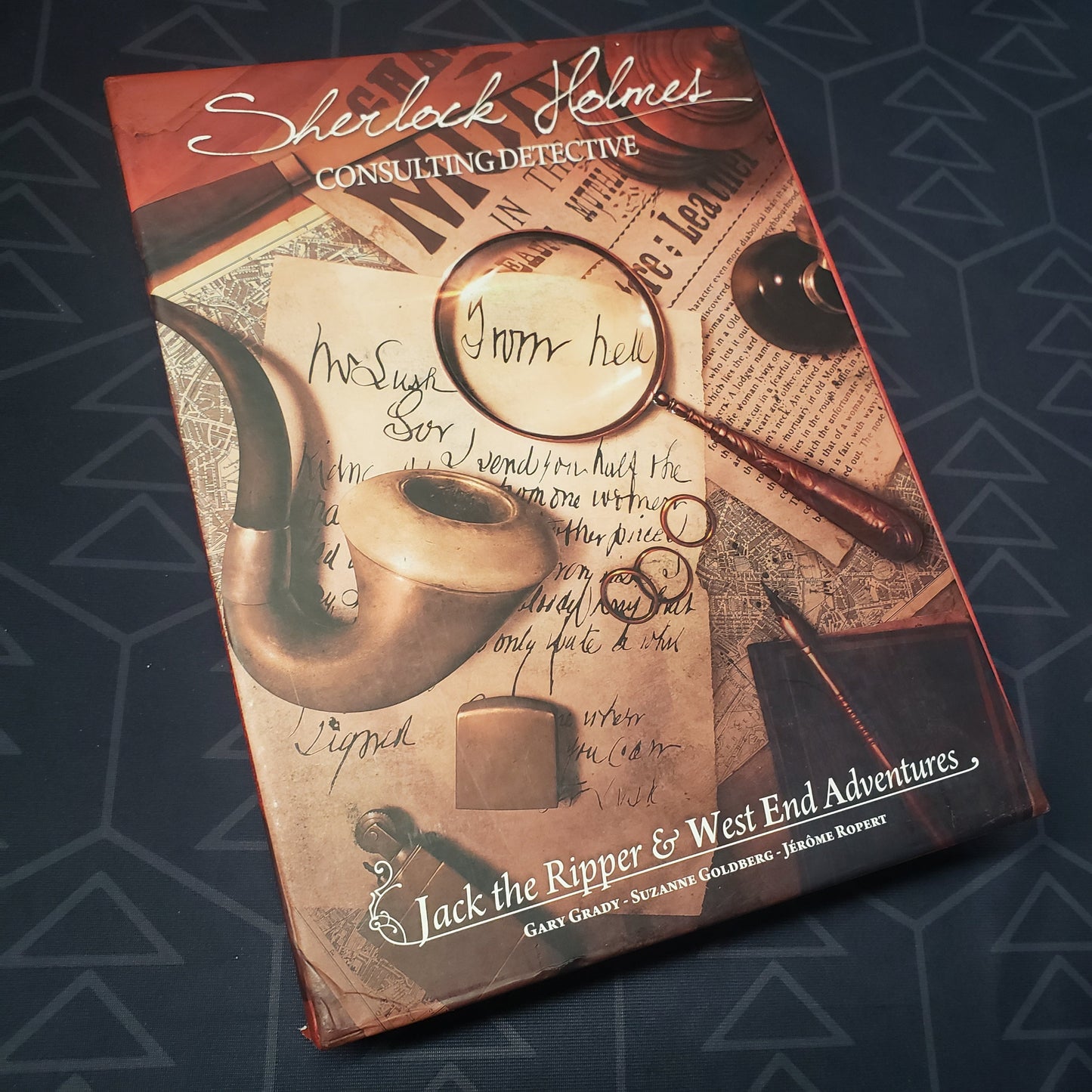 Image shows the front cover of the box of the Sherlock Holmes Consulting Detective: Jack the Ripper game