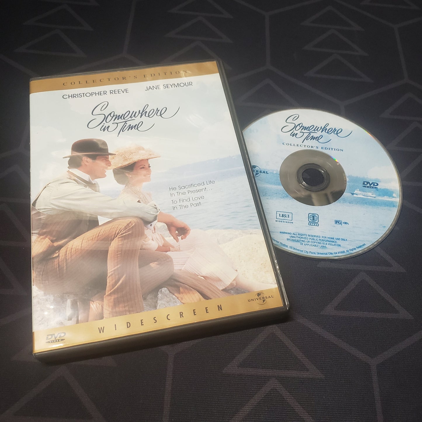 Image shows the case & disc for the movie Somewhere in Time on DVD