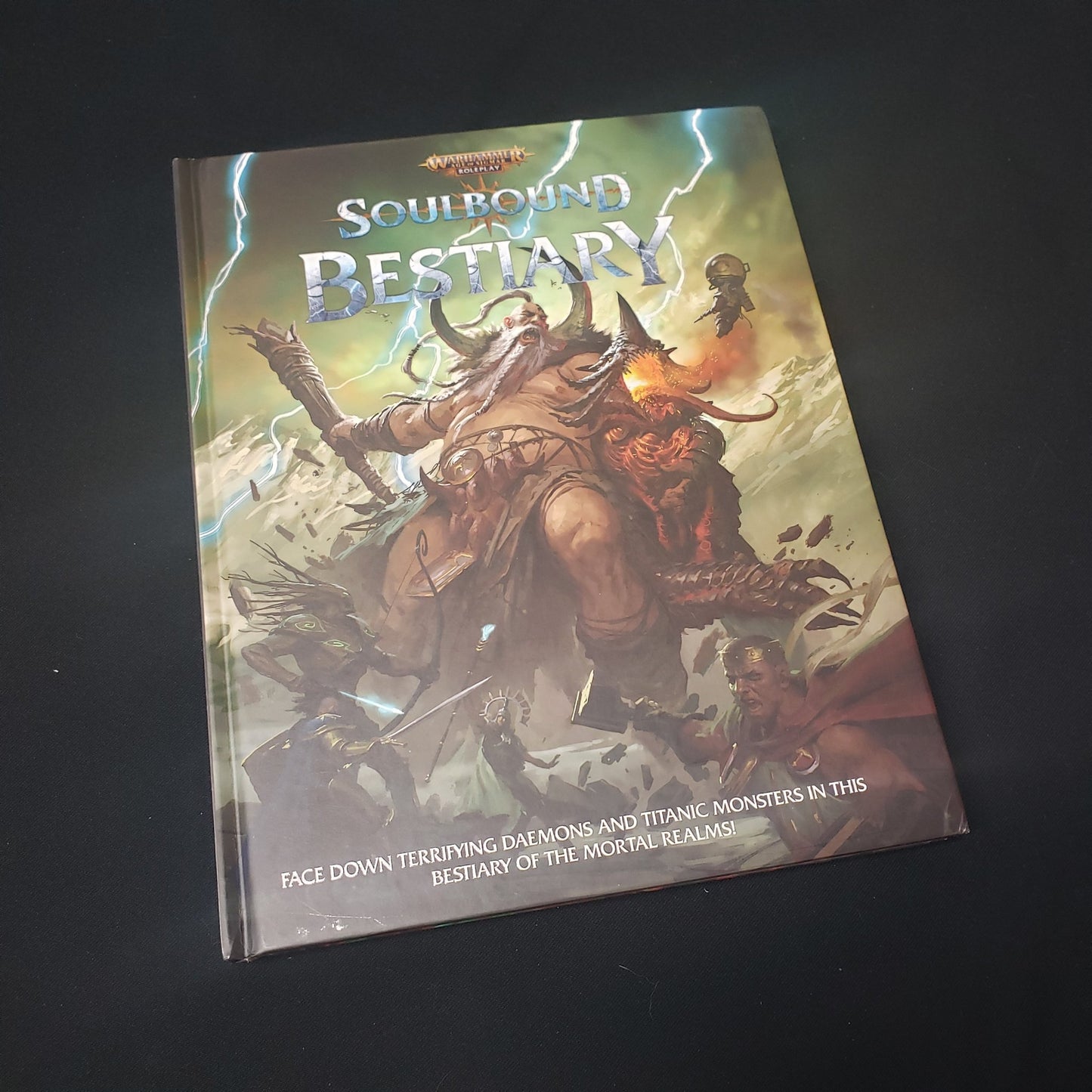 Image shows the front cover of the Bestiary book for the roleplaying game Soulbound