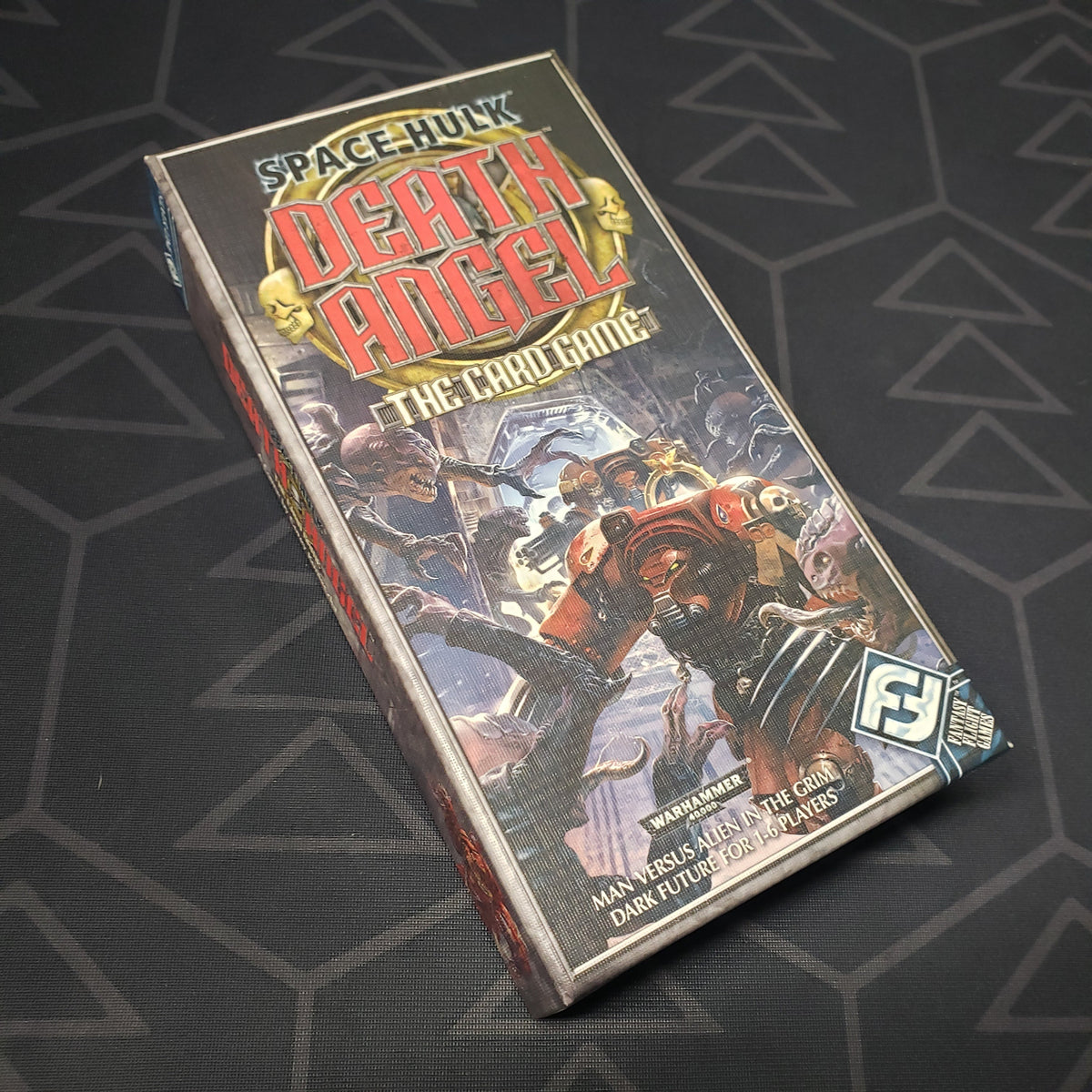 Image shows the front cover of the box of Space Hulk: Death Angel The Card Game