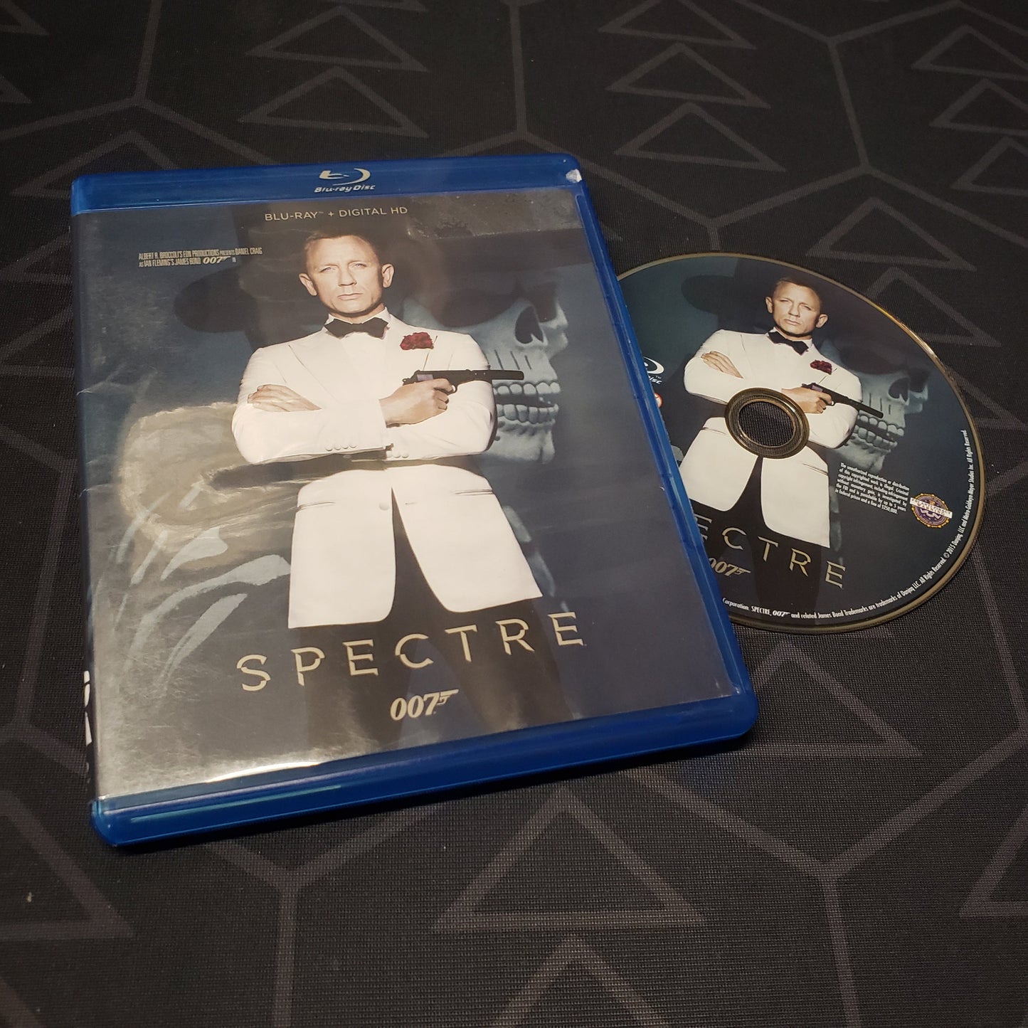 Image shows the case & disc for the movie Spectre on Blu-Ray